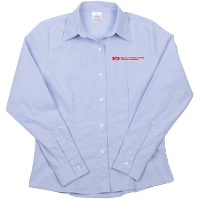 Embroidered Ladies Long Sleeve Oxford Shirt