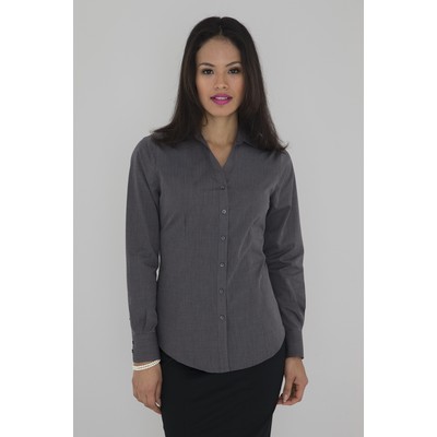 Coal Harbour® Textured Crosshatch Woven Ladies' Shirt